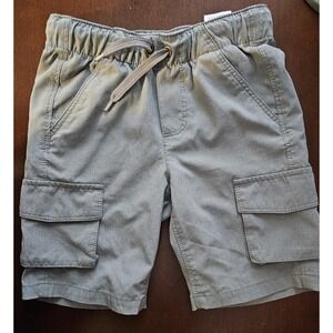Old Navy Toddler Boys Quick Dry Cargo Shorts Gray Elastic Waist Size 4T‎